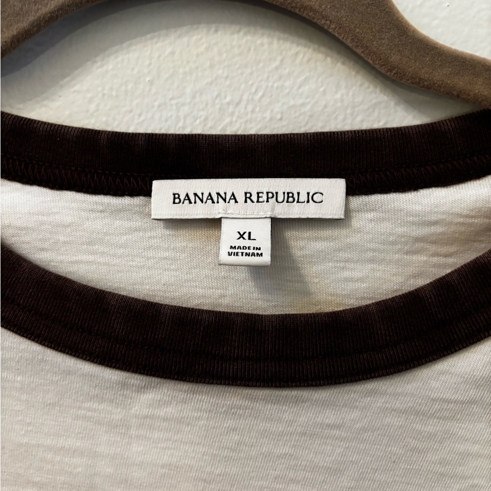 Banana Republic Brown Trimmed Palm and Camel Graphic Tee - XL - Picture 3 of 6